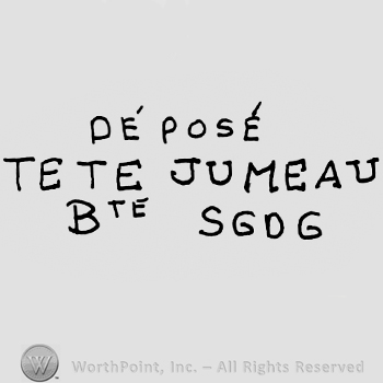 Depose Tete Jumeau Bte SGDG written with uppercase letters