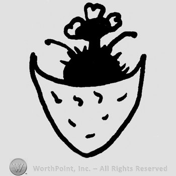 Stylized flower with a shield below