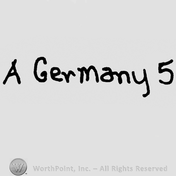 Germany written with lowercase letters precedeed by capital A and followed by number 5