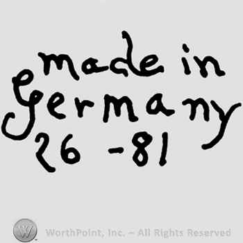 Made in Germany writen with lowercase letters over number 26-81