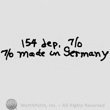 Number 154, dep. 7/0 following, 7/0 and Made in Germany written with lowercase letters below