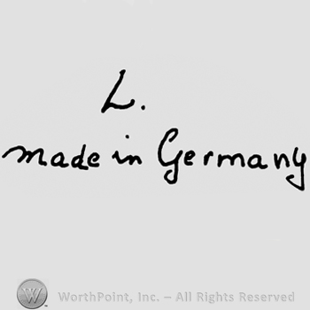 Upercase L over Made in Germany written with lowercase letters