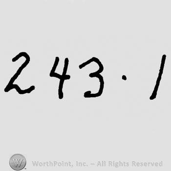 Number 243, a dot and number 1