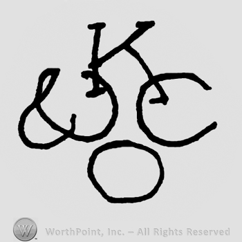 Uppercase K over two incomplete circles, circle below