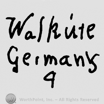 Walkure Germany written with lowercase letters over number 4