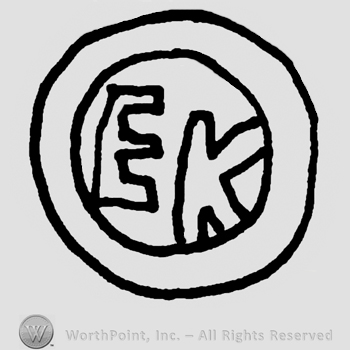 Uppercase EK inside a circle
