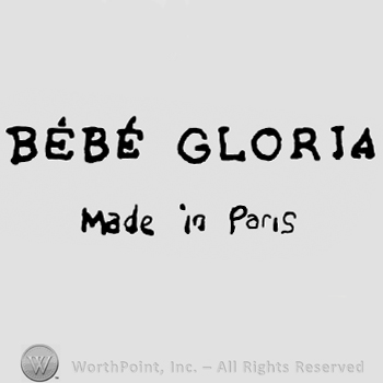 Bebe Gloria written with uppercase letters over Made in Paris written with lowercase letters