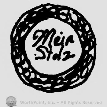 Mein Stolz written with lowercase letters inside a round ornamented design
