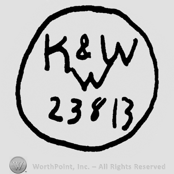 Uppercase K&W over uppercase W and number 23813, all inside a circle