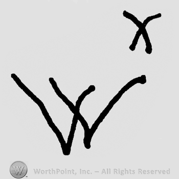 Stylized letters uppercase W X.