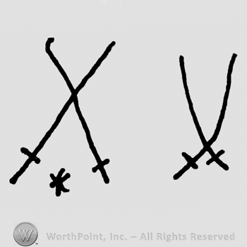 Two pairs of crossed swords