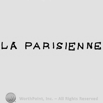 La Parisienne written with uppercase letters