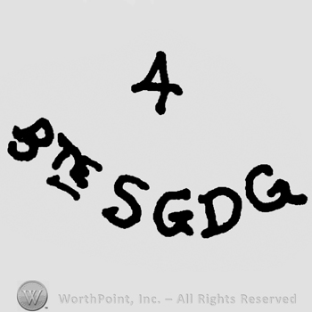 Uppercase A over Bte SGDG also written with uppercase letters