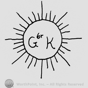 Uppercase G&K inside a sun