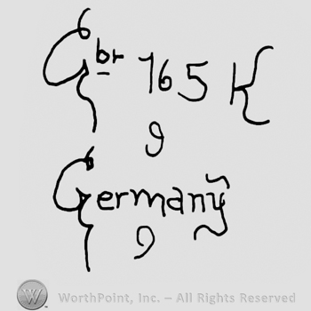 Capital G and lowercase Br, capital K over number 9, Germany with lowercase letters and number 9 below