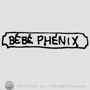 Bebe Phenix written with uppercase letters inside a rectangular shape