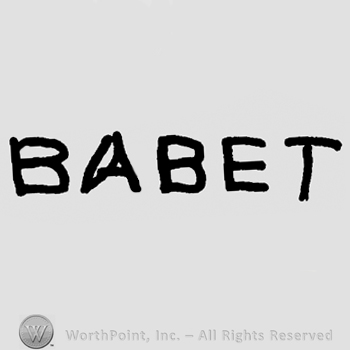 Babet written with uppercase letters