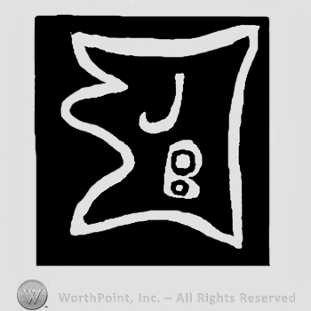 Uppercase JB inside a crown in a black square.