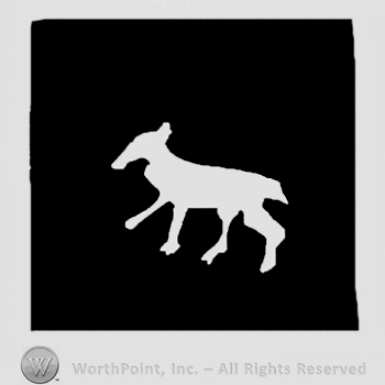 Goat in a black square.