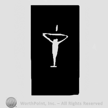 Crucifix in a back rectangle.