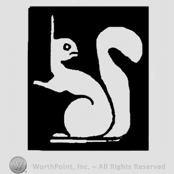 Squirrel in a black square.