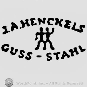 Twins and J.A. Henckels Guss-Stahl written with uppercase letters