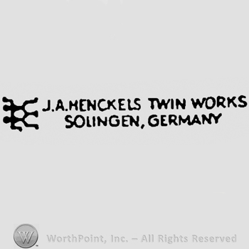 Twins and J.A. Henckels Twin Works Solingen, Germany written with uppercase letters