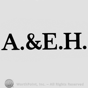 A. & E.H. With uppercase letters