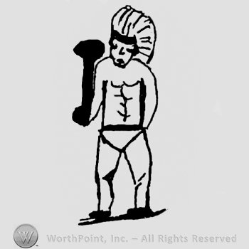 Indian with war club