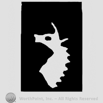 Unicorn head in a black rectangle.