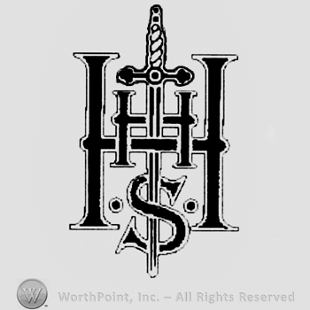 Sword inside double H over S