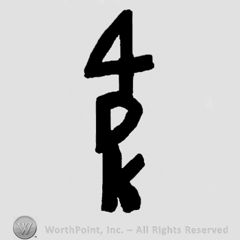 Number 4 over uppercase D K