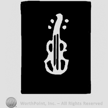 Violin in a black rectangle.