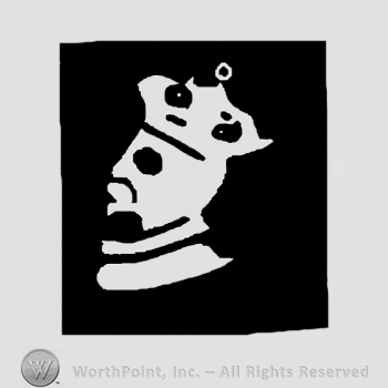Emperor's head in a black square.
