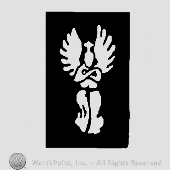 Angel in a black rectangle.
