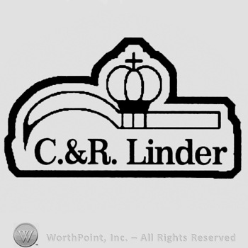Crown over uppercase C.&R. Linder
