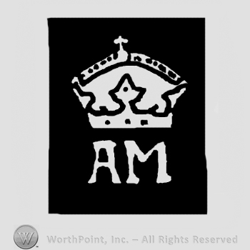 Crown over uppercase AM in a black rectangle.