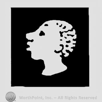 Negro head in a black square.