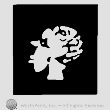 Negro head in a black square.