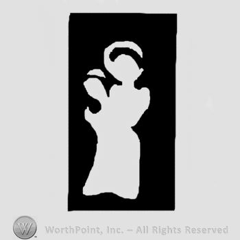 Virgin with child in a black rectangle.