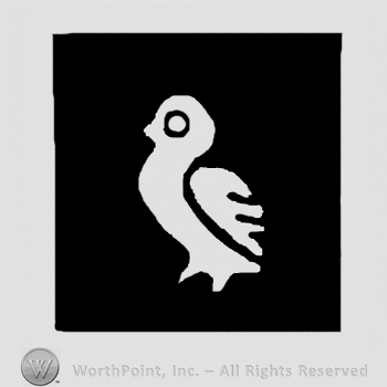 Owl in a black square.