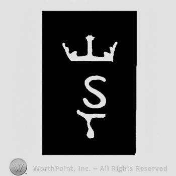 Crown over uppercase ST in a black rectangle.