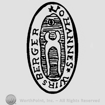 Pincers surrounded by Johannes Wirsberger written with uppercase letters