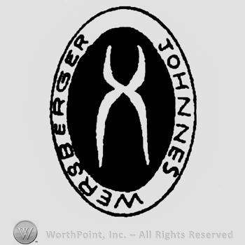 Pincers on a black background surrounded by Johnnes Wersberger written with uppercase letters