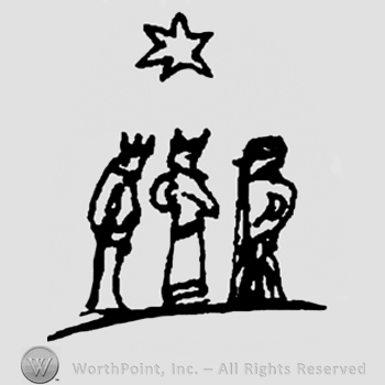 Three wise men and star of Bethleem