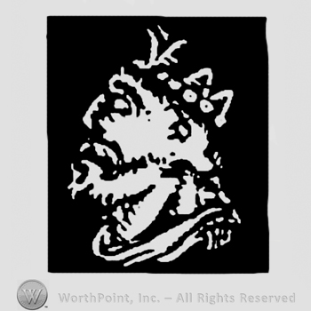 King's head with beard on a black background.