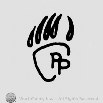 Stylized bear paw and uppercase double P.