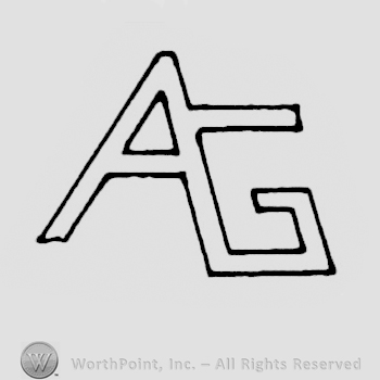 Uppercase AG, conjoined.