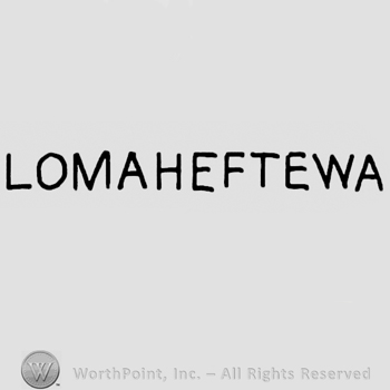 Lomaheftewa written in uppercase letters.