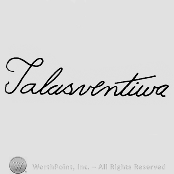 Talasventewa handwritten in lowercase letters.